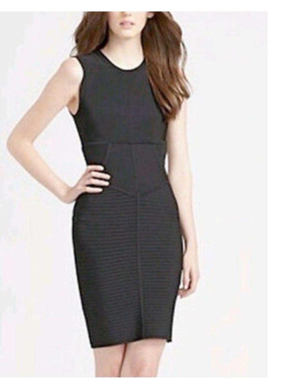 Sleeveless Black Body Con Dress - Classic Women's Dress